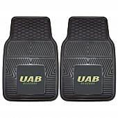 Fan Mat Floor Mat - Universal Fit Black Vinyl Set of 2 - 12470