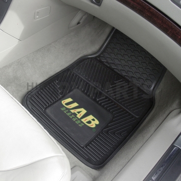 Fan Mat Floor Mat - Universal Fit Black Vinyl Set of 2 - 12470-1