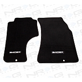NRG Innovations Floor Mat - Direct-Fit Black Carpet On Top/ Rubber On Bottom Set of 2 - FMR240