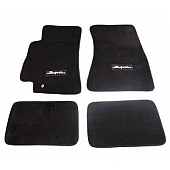 NRG Innovations Floor Mat - Direct-Fit Black Carpet/ Rubber Set of 4 - FMR300