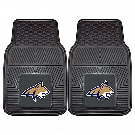 Fan Mat Floor Mat - Universal Fit Black Vinyl Set of 2 - 12612