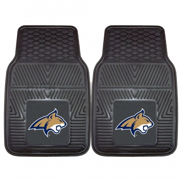 Fan Mat Floor Mat - Universal Fit Black Vinyl Set of 2 - 12612