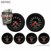 Aurora Instuments Gauge Face Overlay - Fiber Black Daytime Color/ White Letter Color - 4685