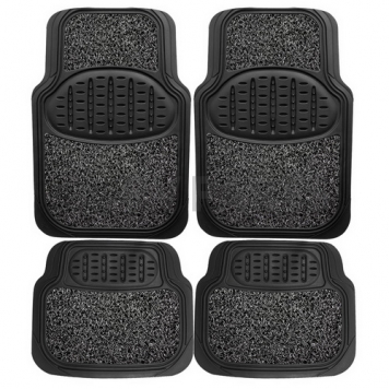 Pilot Automotive Floor Mat - Universal Fit Rubber/ Sponge Black Set of 4 - FM08ESP