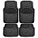 Pilot Automotive Floor Mat - Universal Fit Rubber/ Sponge Black Set of 4 - FM08ESP
