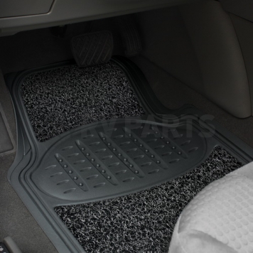 Pilot Automotive Floor Mat - Universal Fit Rubber/ Sponge Black Set of 4 - FM08ESP-1