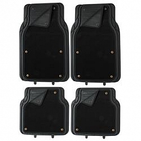 Pilot Automotive Floor Mat - Cut-To-Fit Rubber Black Set of 4 - FM09E