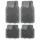 Pilot Automotive Floor Mat - Cut-To-Fit Rubber Gray Set of 4 - FM09G