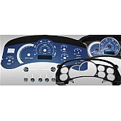 US Speedo Gauge Face Overlay - Blue Daytime Color/ White Letter Color - PLK0244