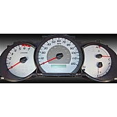 US Speedo Gauge Face Overlay - White Daytime Color/ Black Letter Color - TAC070