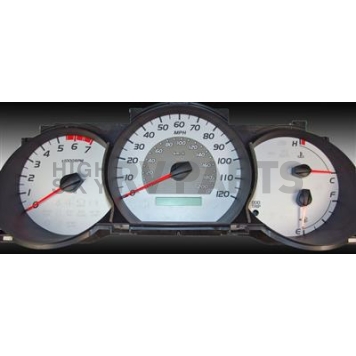 US Speedo Gauge Face Overlay - Silver Daytime Color/ Black Letter Color - TAC072