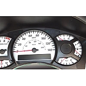 US Speedo Gauge Face Overlay - White Daytime Color/ Black Letter Color - TIT060