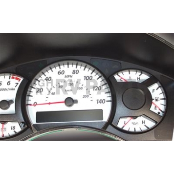 US Speedo Gauge Face Overlay - White Daytime Color/ Black Letter Color - TIT060