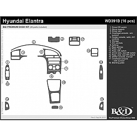 B & I Fender Dash Panel Trim WD391BDC6
