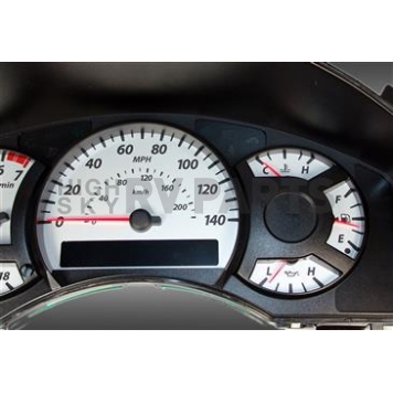 US Speedo Gauge Face Overlay - Silver Daytime Color/ Black Letter Color - TIT062