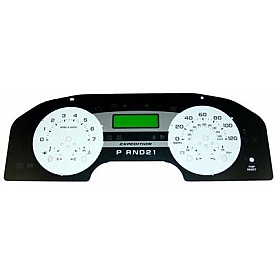 US Speedo Gauge Face Overlay - White Daytime Color/ Black Letter Color - XPD050