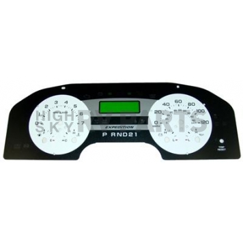 US Speedo Gauge Face Overlay - White Daytime Color/ Black Letter Color - XPD050