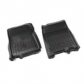 Rugged Ridge Floor Mat - Molded Fit Plastic Black Set of 2 - 8290204