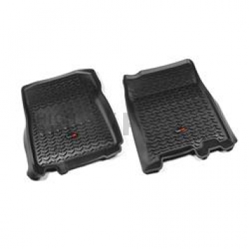 Rugged Ridge Floor Mat - Molded Fit Plastic Black Set of 2 - 8290204