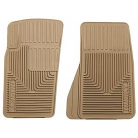 Husky Liner Floor Mat - Direct-Fit Tan TPE - Thermoplastic Elastomer Set of 2 - 51083