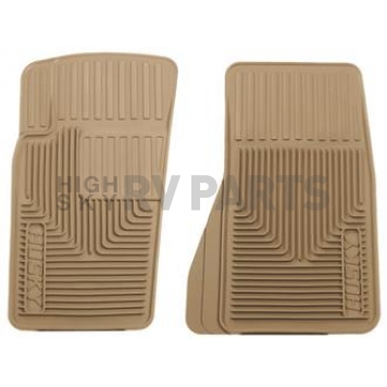 Husky Liner Floor Mat - Direct-Fit Tan TPE - Thermoplastic Elastomer Set of 2 - 51083
