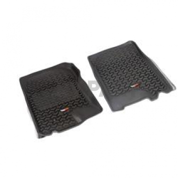 Rugged Ridge Floor Mat - Molded Fit Plastic Black Set of 2 - 8290205