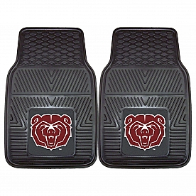 Fan Mat Floor Mat - Universal Fit Black Vinyl Set of 2 - 13932