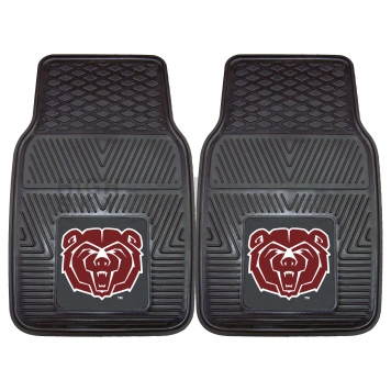 Fan Mat Floor Mat - Universal Fit Black Vinyl Set of 2 - 13932