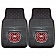 Fan Mat Floor Mat - Universal Fit Black Vinyl Set of 2 - 13932
