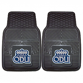 Fan Mat Floor Mat - Universal Fit Black Vinyl Set of 2 - 13940