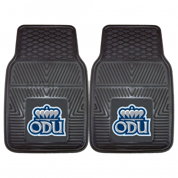 Fan Mat Floor Mat - Universal Fit Black Vinyl Set of 2 - 13940