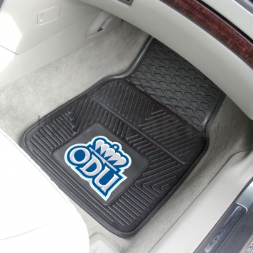 Fan Mat Floor Mat - Universal Fit Black Vinyl Set of 2 - 13940-1