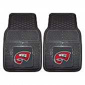 Fan Mat Floor Mat - Universal Fit Black Vinyl Set of 2 - 12444