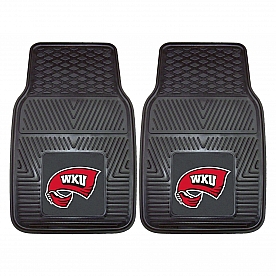 Fan Mat Floor Mat - Universal Fit Black Vinyl Set of 2 - 12444