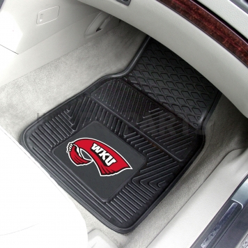 Fan Mat Floor Mat - Universal Fit Black Vinyl Set of 2 - 12444-1