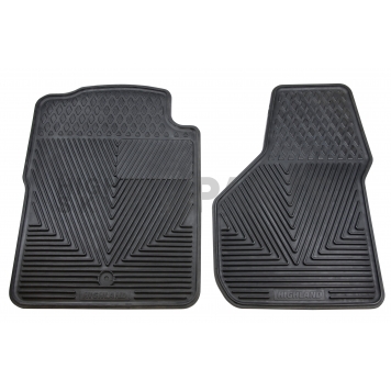 Highland Floor Mat - Multi-Fit Black Rubber Set of 2 - 4604400