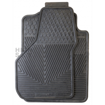 Highland Floor Mat - Multi-Fit Black Rubber Set of 2 - 4604400-1