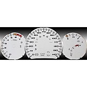 US Speedo Gauge Face Overlay - White Daytime Color/ Black Letter Color - GP080