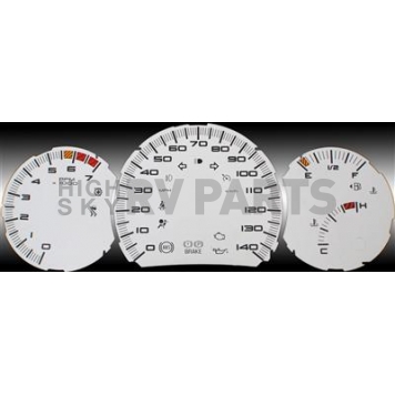 US Speedo Gauge Face Overlay - White Daytime Color/ Black Letter Color - GP080