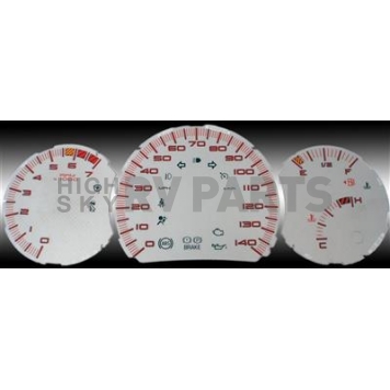 US Speedo Gauge Face Overlay - Silver Daytime Color/ Black Letter Color - GP082