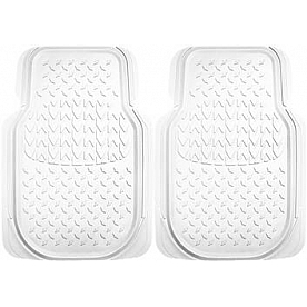 American Auto Accessories Floor Mat - Universal Fit Clear Rubber 2 Pieces - 196009