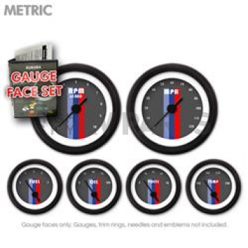 Aurora Instuments Gauge Face Overlay - Fiber Dark Gray Daytime Color/ White Letter Color - 8411