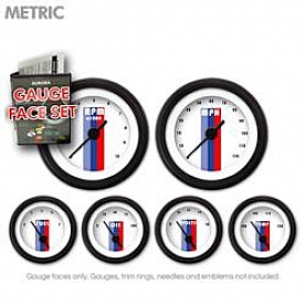 Aurora Instuments Gauge Face Overlay - Fiber White Daytime Color/ Black Letter Color - 8412