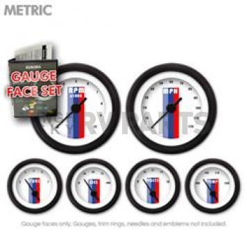 Aurora Instuments Gauge Face Overlay - Fiber White Daytime Color/ Black Letter Color - 8412