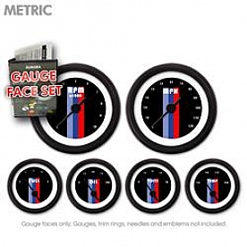 Aurora Instuments Gauge Face Overlay - Fiber Black Daytime Color/ White Letter Color - 8413
