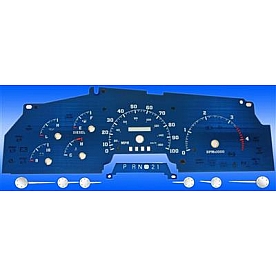 US Speedo Gauge Face Overlay - Blue Daytime Color/ White Letter Color - AQF02