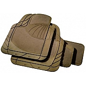 Rubber Queen Floor Mat - Cut-To-Fit Rubber Beige Set of 4 - 70843