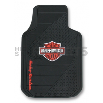 Plasticolor Floor Mat - Universal Fit Rubber Harley Davidson Logo Set of 2 - 001384R01-1