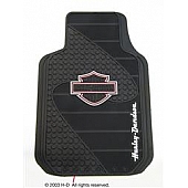 Plasticolor Floor Mat - Universal Fit Rubber Harley Davidson Logo Set of 2 - 001384R31