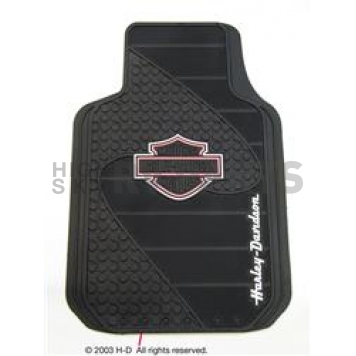 Plasticolor Floor Mat - Universal Fit Rubber Harley Davidson Logo Set of 2 - 001384R31